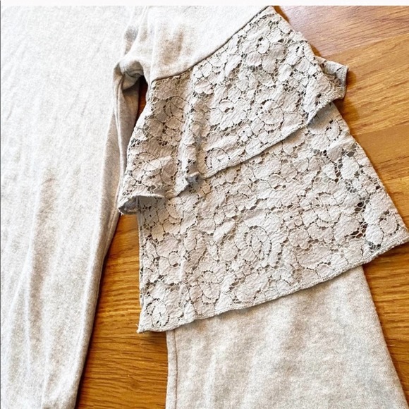 Style & Co Layered Lace Ruffle Sleeve Sweater - Picture 5 of 5